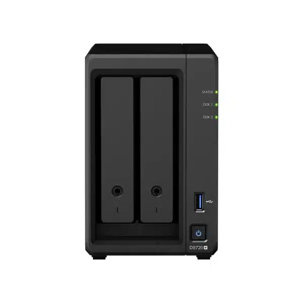 وحدة تخزين شبكية Synology DiskStation DS720+ بعدد 2 فتحة أقراص – NAS Enclosure.