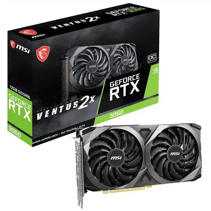 GeForceRTX3060VENTUS2X12GOC_5.webp MSI GeForce RTX 3060 VENTUS 2X OC 12GB GDDR6 Graphics Card - GeForceRTX3060VENTUS2X12GOC 5