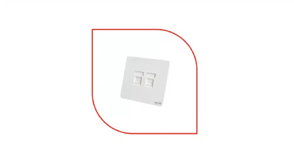 ProLink 2 Port UK type Faceplate (Bsmartnetworks) عدة لوحة وجه برولينك، منفذان، نوع UK - ProLink 2 Port UK type Faceplate Bsmartnetworks