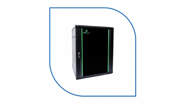 ProRack 15U wall mount cabinet PR-W6615 600x600 black enclosure with glass door