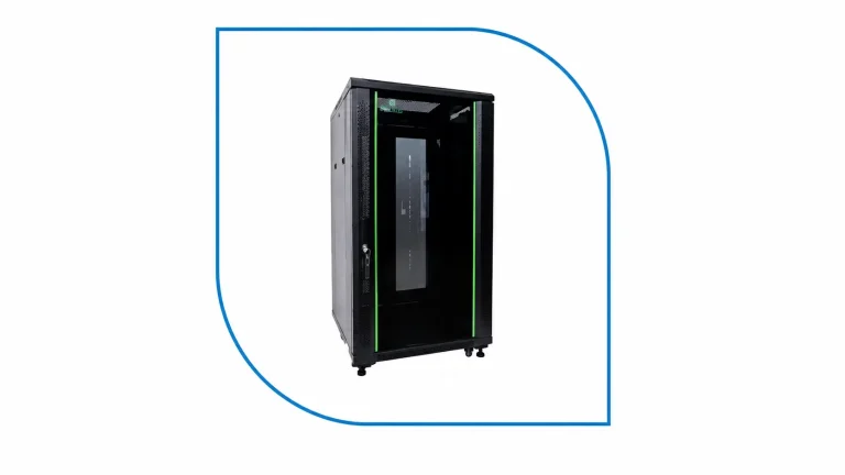 ProRack 18U 600x600 standing network rack PR-FG6618 black cabinet with glass door