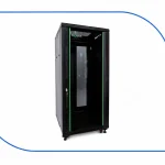 ProRack 22U 600x600 standing network rack PR-FG6622 black cabinet with glass door