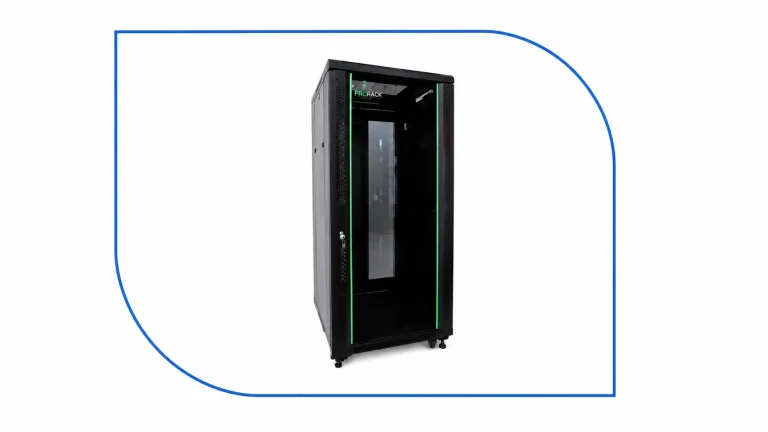 ProRack 22U 600x600 standing network rack PR-FG6622 black cabinet with glass door