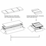 Flat-pack packaging layout and component box diagram for ProRack PR-FG6627 27U rack