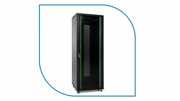 ProRack 42U 800x800 standing server rack PR-FG8842 black cabinet with glass door