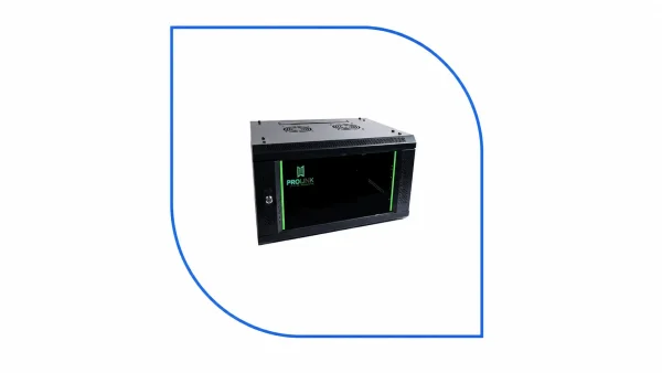 ProRack 4U 600x450 wall mount network cabinet PR-W6404 black enclosure with glass door