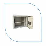 ProRack 9U outdoor wall mount cabinet 600x450 IP65 PR-OD6409 white enclosure with door open