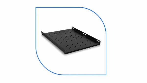 ProRack 19 inch fixed rack shelf PR-F-100 for 1000mm deep server cabinet black steel 50kg capacity