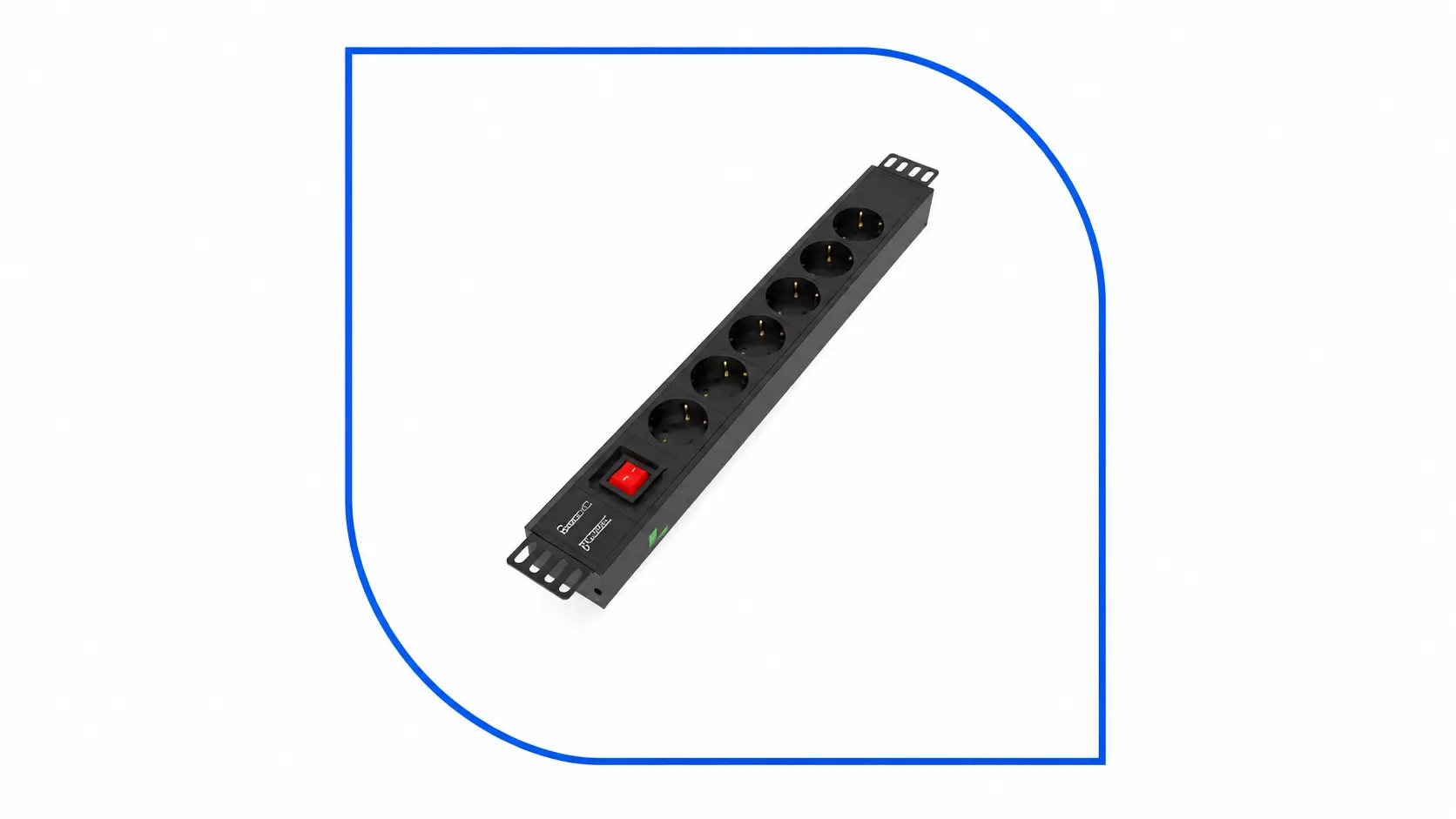 ProRack PDU 6 Outlet (1U Rack Mount) (Bsmartnetworks) وحدة توزيع طاقة بروراك PDU بـ 6 مخارج - ProRack PDU 6 Outlet 1U Rack Mount Bsmartnetworks