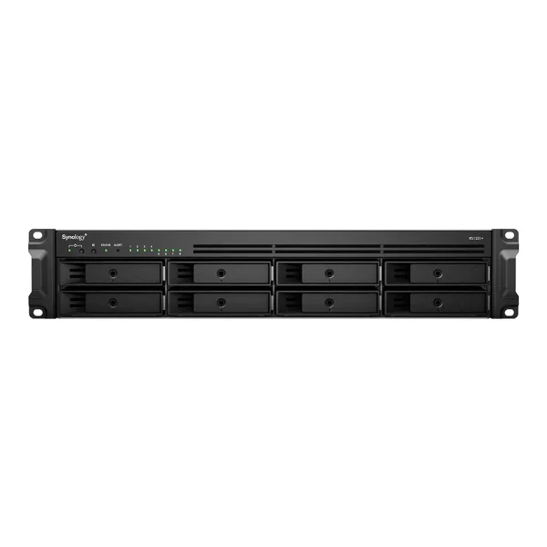 وحدة تخزين شبكية Synology RackStation RS1221RP+ بعدد 8 فتحات أقراص – NAS Enclosure مزود بمزود طاقة احتياطي (Redundant Power Supply).