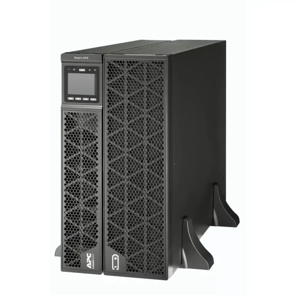 إيه بي سي Smart‑UPS On‑Line 10 kVA/10 kW، Rack/Tower، 230 فولت، مخارج 2× IEC C13 + 1× IEC C19 + وصلات سلكية 3‑أسلاك (H+N+E)، بطاقة شبكة، بدون مجموعة سكك (Rail Kit) – SRTG10KXLI