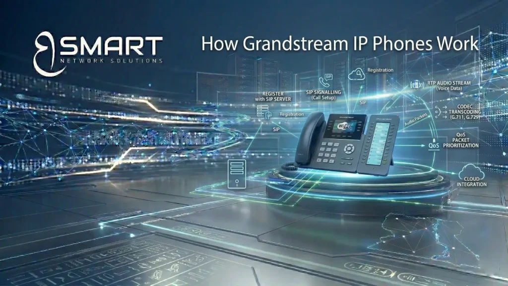 how Grandstream IP phones work