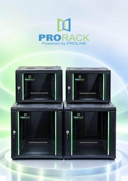ProRack 12U to 18U indoor server and network cabinet with glass door supplied by Bsmart Networks in Egypt